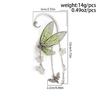 Butterfly Charm Drop Earrings Alloy and Resin Earwear Earbone Clip Decoration Perfect for Modern Women's Daily Party Use