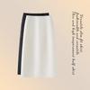 New 2026 Chinese Style Frog Button High-Waisted A-line Jacquard Skirt - Retro and Versatile for Women In Spring