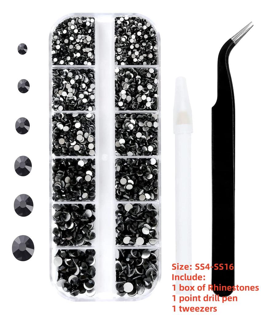 1 Box Luxus Glänzende Diamant Nagelkunst Strasssteine Stein Strass Glas 3D Nägel Zubehör Schmuck AB/Bunt Hotfix Maniküre Dekorationen#