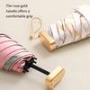 Oil Painting Sunscreen Parasol Outdoor Convinient Five Folding Umbrella With Uv Protection Portable Stylish Women'S Sun Umbrella