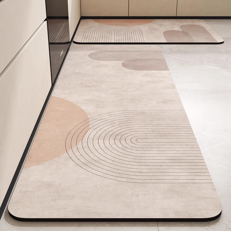Dirt-resistant and Easy-to-clean Diatom Mud Mat Wasabi Wind-absorbing Anti-slip Mat Household Long Strip Quick-drying Foot Pad