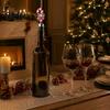 Festive Bottle Plugs Christmas Wine Stopper, Stainless Steel Reusable Cork, Decorative PVC Cartoon Stoppers Toppers Design, Airtight Sealing