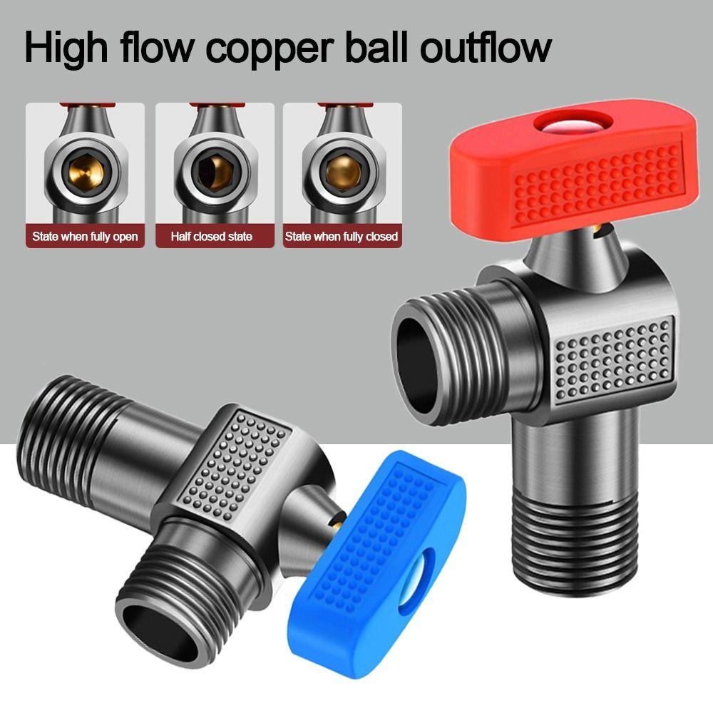 Brass Core Ball Core Valve Thickened Water Stop Valve  Bathroom Kitchen Water Heater Tap