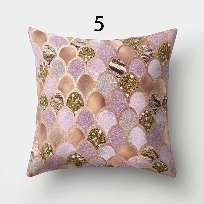 Luxurious Mermaid Fish Scale Pillowcase Soft Peach Cloth For Bedroom And Sofa