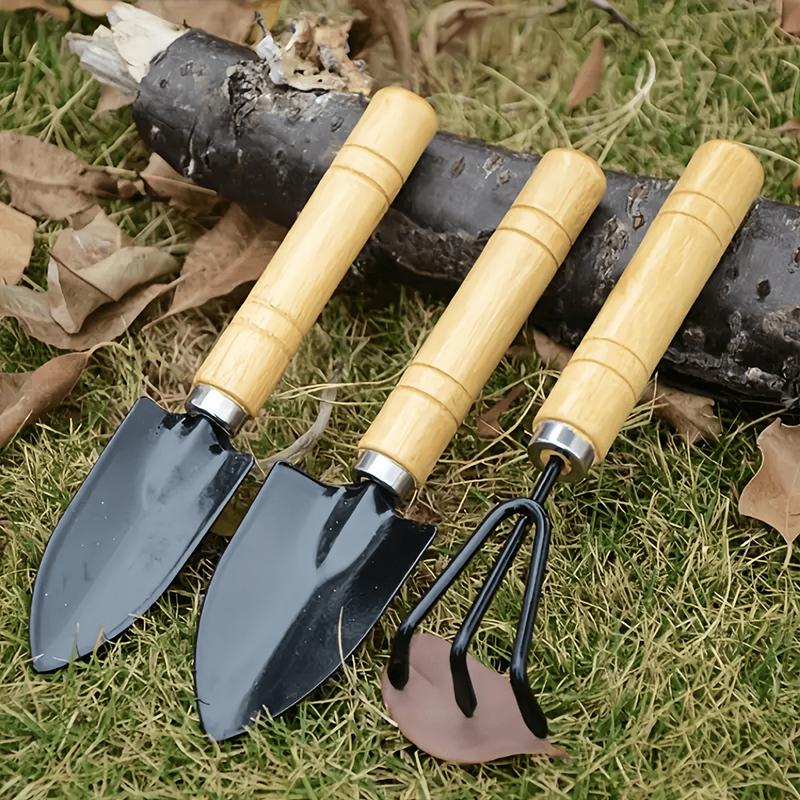 Gartengeräte-Set Metall Miniatur-Spaten Rechen Pflanzwerkzeug Handwerkzeug-Set