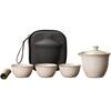 Portable Travel Tea Set One Person Drinking Single Workstation Small Tea Set Ru Kiln Teacup Outdoor Brewing Teapot Tea Set