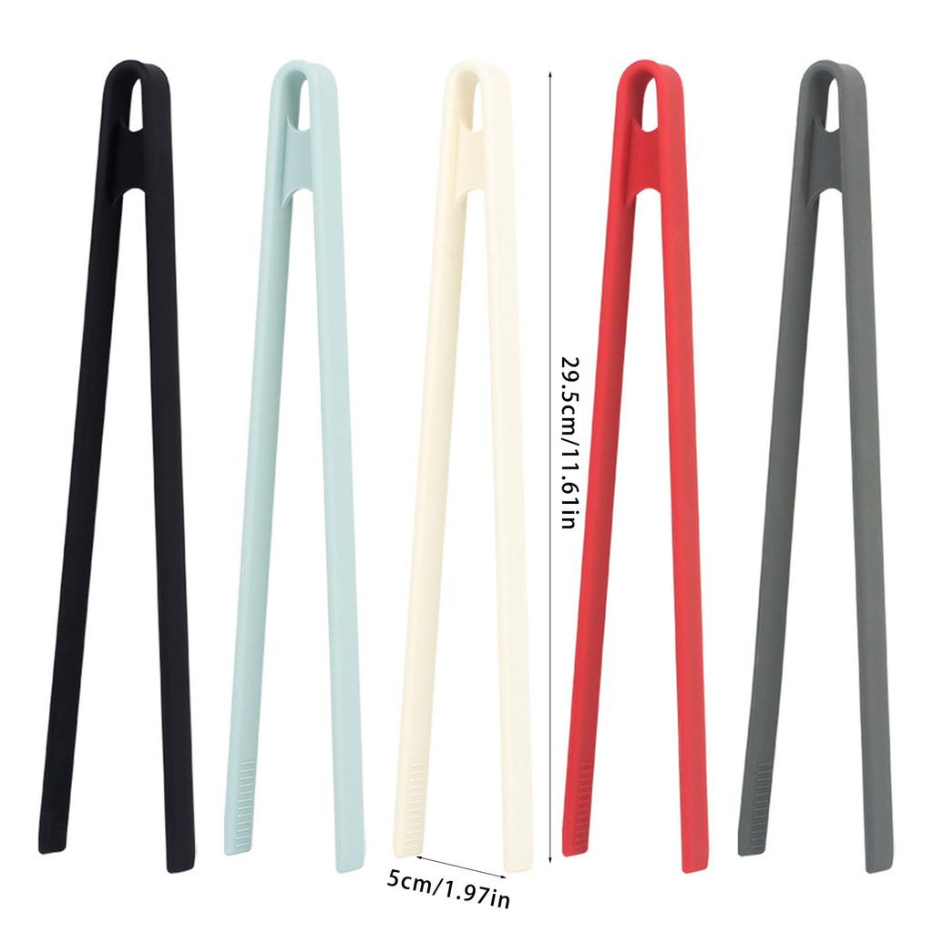 Bread Food Tongs NonSlip Serving Barbecue Salad Clip Long Handle Steak Clamp Home Kitchen Cooking Tool Easy to Use