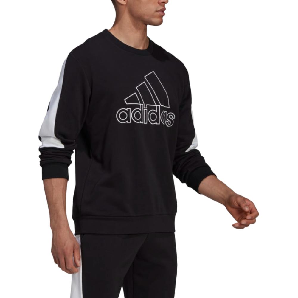 adidas Sweatshirts Men's Black Crew Neck Moderate Other HK4539