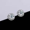 Timeless Solitaire Stud Earrings: 4-Prong Round Setting with Moissanite/CZ, Minimalist & Versatile Fine Jewelry