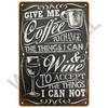 Vintage Plaque Metal Sign Plate Home Decor Tin Signs Coffee Retro Wall Art Posters For Kitchen Bar Iron Painting Decoration Cafe