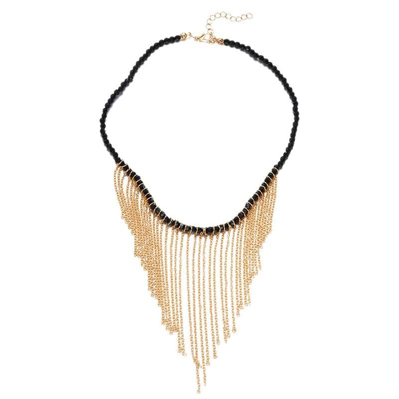 Jewelry exaggerated bead chain pendant personalized niche o-chain fringed necklace female