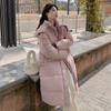 Down Cotton-padded Clothes for Women's Winter New Over-the-knee Cotton-padded Jackets Medium and Long Thickened Coats