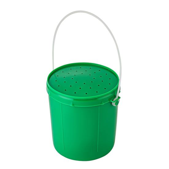 Kbelík na rybářské nástrahy s rukojetí Velkokapacitní Přenosný Prodyšný Nádoba na žížaly, červy, larvy, nástrahy Rybářské vybavení