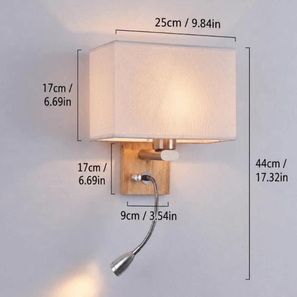 85-265V LED Wall Lamp with Rotary Switch Wall Lantern Fixture Nordic Style Sconce  Reading Nook