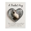 Cat Memorial Pocket Hug with Inspirational Card Emotional Support Love Heart Shaped Cat Pocket Token Decoration Cat Owners Keepsake Gift