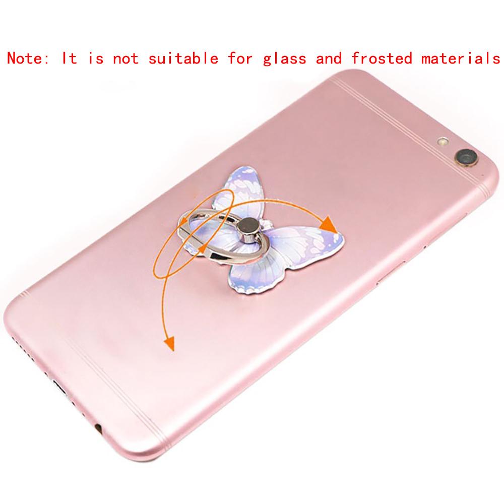 Luxury Universal Beautiful Butterfly Mobile Phone Handle Holder Suitable Mobile Phone Finger Ring Holder Adhesive Holder