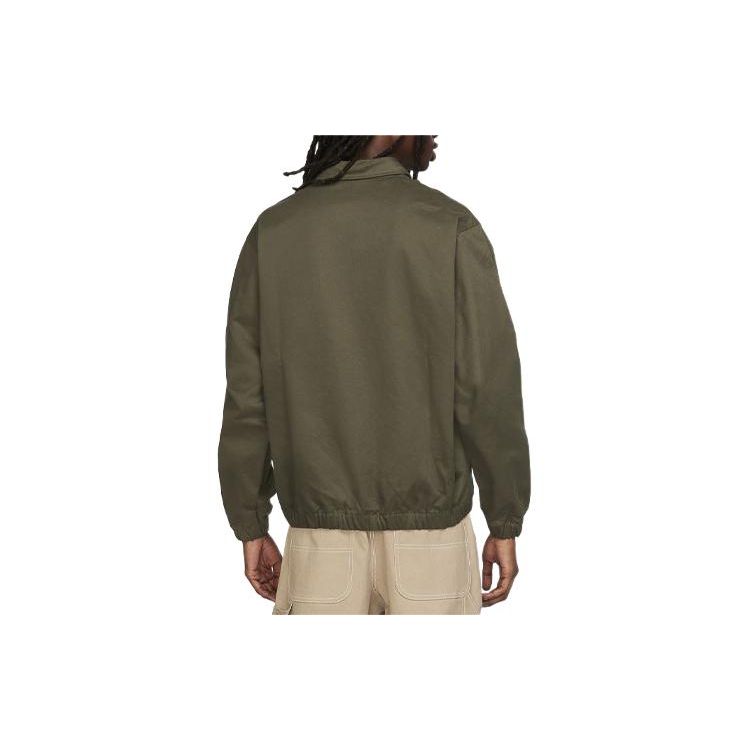 Nike Pure Color Logo Woven Casual Jacket Men Jackets Olive FN3230-325