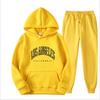 Europäische und amerikanische Herrenmode Frühling und Herbst Kapuzenpullover einfarbig Pullover-Anzug Herren Sport- und Freizeitanzug Herren-Kapuzenpullover