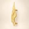 Angel Wing Cabinet Handle Unique BrassFinish Drawer Pull Decorative FeatherTextured Wardrobe