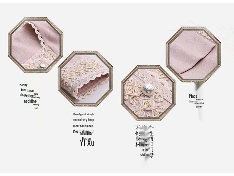 2025 Spring Women's Chinese Style Embroidered Beaded Jacket - Small, Loose, Slimming Fit