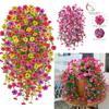 2Pcs Plastic Eucalyptus Fake Plant Decor Daisy Artificial Flowers Hanging Vines For Wedding Arch Home Garden Wall Decoration