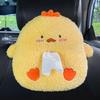 Plush Vehicle Tissue Dispenser Storage Holder Organizer No Tools Installation Multifunctional Auto Interior Decoration