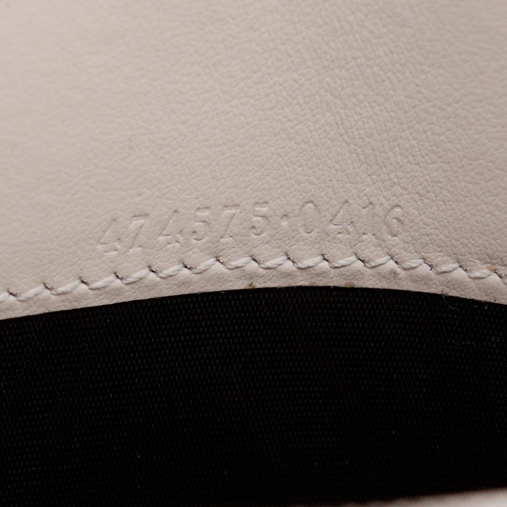GUCCI GG Marmont Chain wallet 474575 ChainShoulder 2-way clutch White Calfskin Women Used