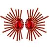 Exaggerated Symmetrical Earrings Featuring Colorful Water For Female Style Accessory