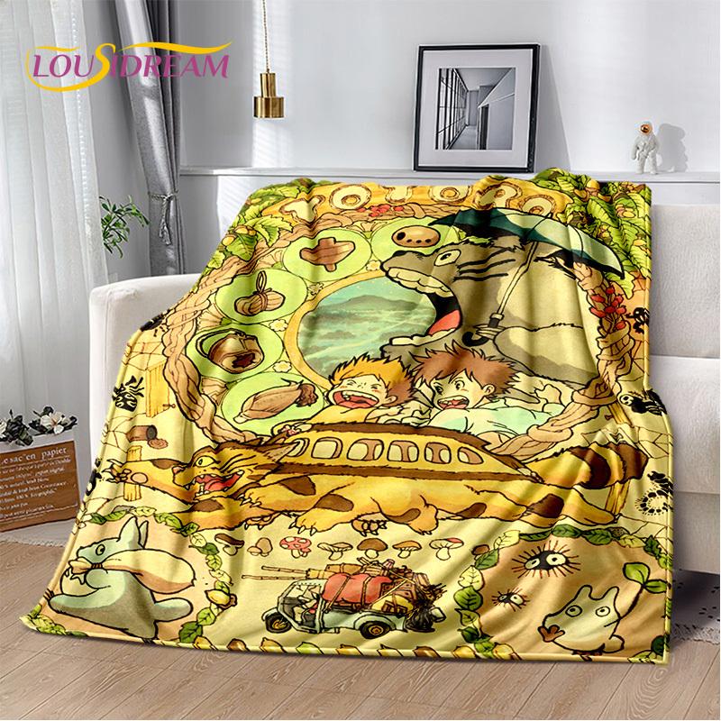 3D Japan Anime T0T0R0 Cartoon Soft Blanket,Soft Throw Blanket for Home Bedroom Bed Sofa Picnic Travel Cover Child Gift