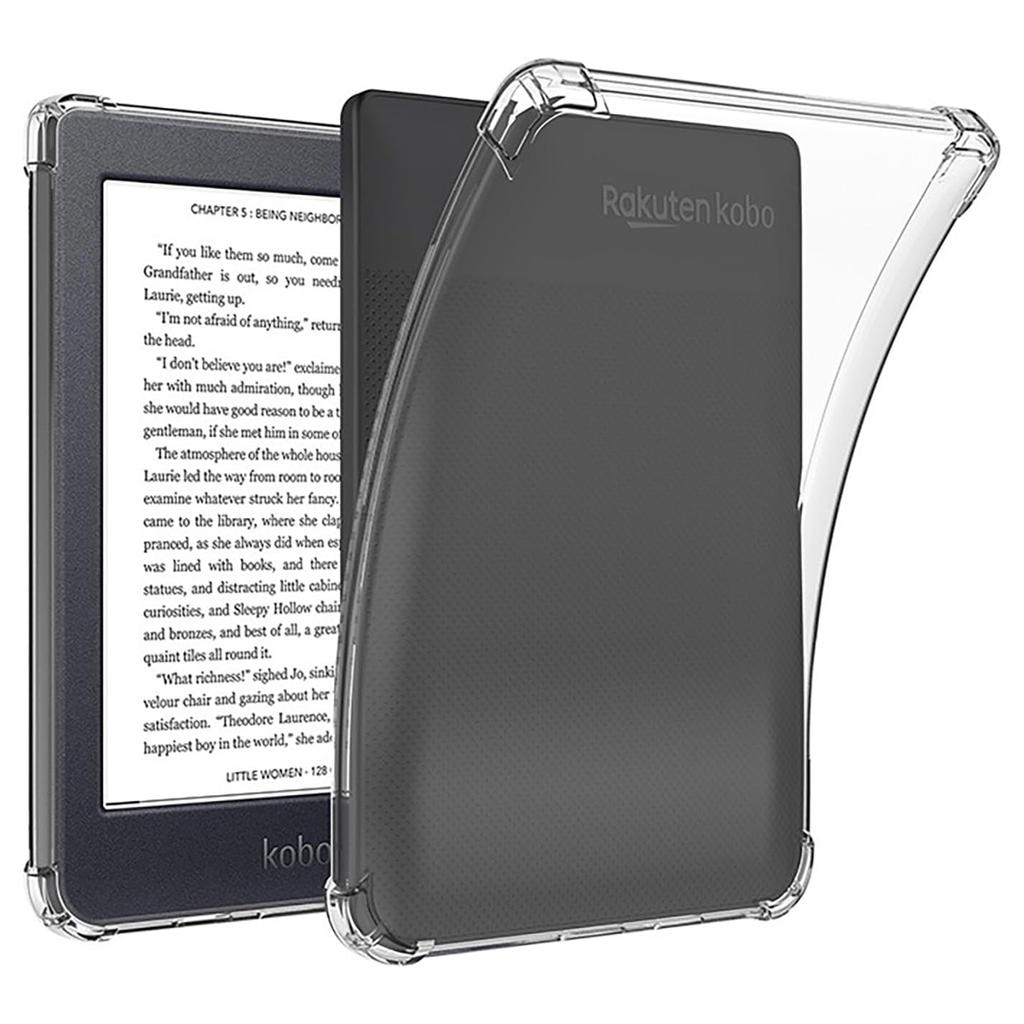 For Kobo Clara HD 6.0 Inch Clear Case Four Corner Protection Tablet TPU Cover