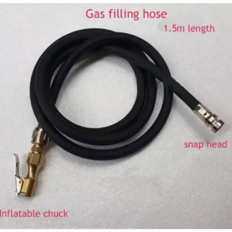 1PC Tire Changer Machine Inflation Hose And Air Chuck Assemby 1.5M Long Black