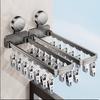 Creative Suction cup foldable drying rack (with 14 clips),space-saving for drying socks, underwear, baby clothes and towels