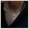 Sparkling Gypsy Necklace Women'S Clavicle Chain Neck Chain Simple Glitter Plain Chain Stackable Design Premium