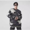 Unisex Hip-Hop Raw Edge Splicing Sweater - Autumn Casual High Street Style