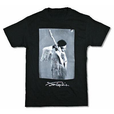 Jimi Hendrix Swirly Text Band TShirt Cotton Graphic Tee Unisex Women Summer Streetwear