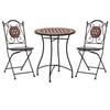Day and Night - Day and Night 3-piece Bistro Table and Chairs with Terracotta Ceramic Mosaic