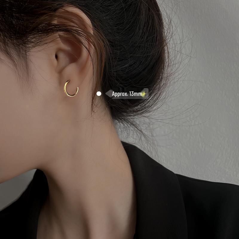 Korean Style Geometric Hoop Earrings for Women - Fashionable, Stylish, and Trendy Ear Studs