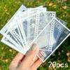 20pcs Vintage-Inspired DIY Transparent Bookmarks with Pressed Flower and Leaf Art - Handmade Frame, Perfect for Nature Themes