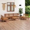Day and Night - Day and Night Garden Furniture Set 8 Pieces Solid Pine Wood Honey Brown