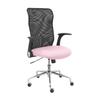 Silla Minaya Respaldo Malla Negro Asiento Bali Rosa Pálido