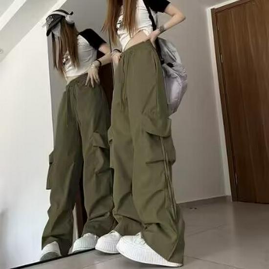 2024 American Retro High-Waist Women's Wide-Leg Workwear Pants