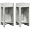 VidaXL Side Tables 2 Pcs with Shelf Concrete Grey 25.5x27x60 Cm, End Table, Sofa Side Table, Table of 858549