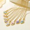 French Retro Enamel Imitation Pearl Pendant Necklace for Women