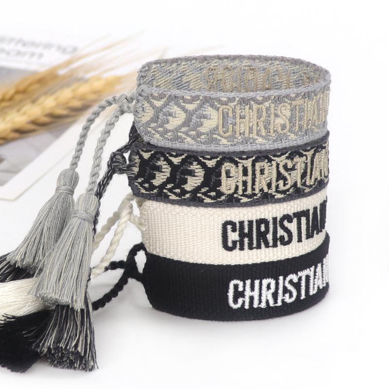 Handmade Embroidered Friendship Bracelet with Tassels for Women