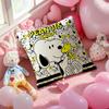 Süßer Snoopy Kissenbezug Natürliches Leinen Bio-Stoff Doppelseitiger Druck Sofa Heimdeko Geschenk Kissenhülle