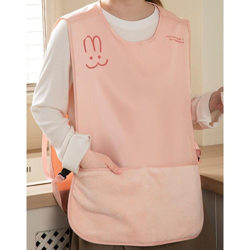 Hand Wipeable Apron, Waterproof Oil Resistant Stain Resistant Vest Apron, Anti Dirty Kitchen Aprons with Pockets