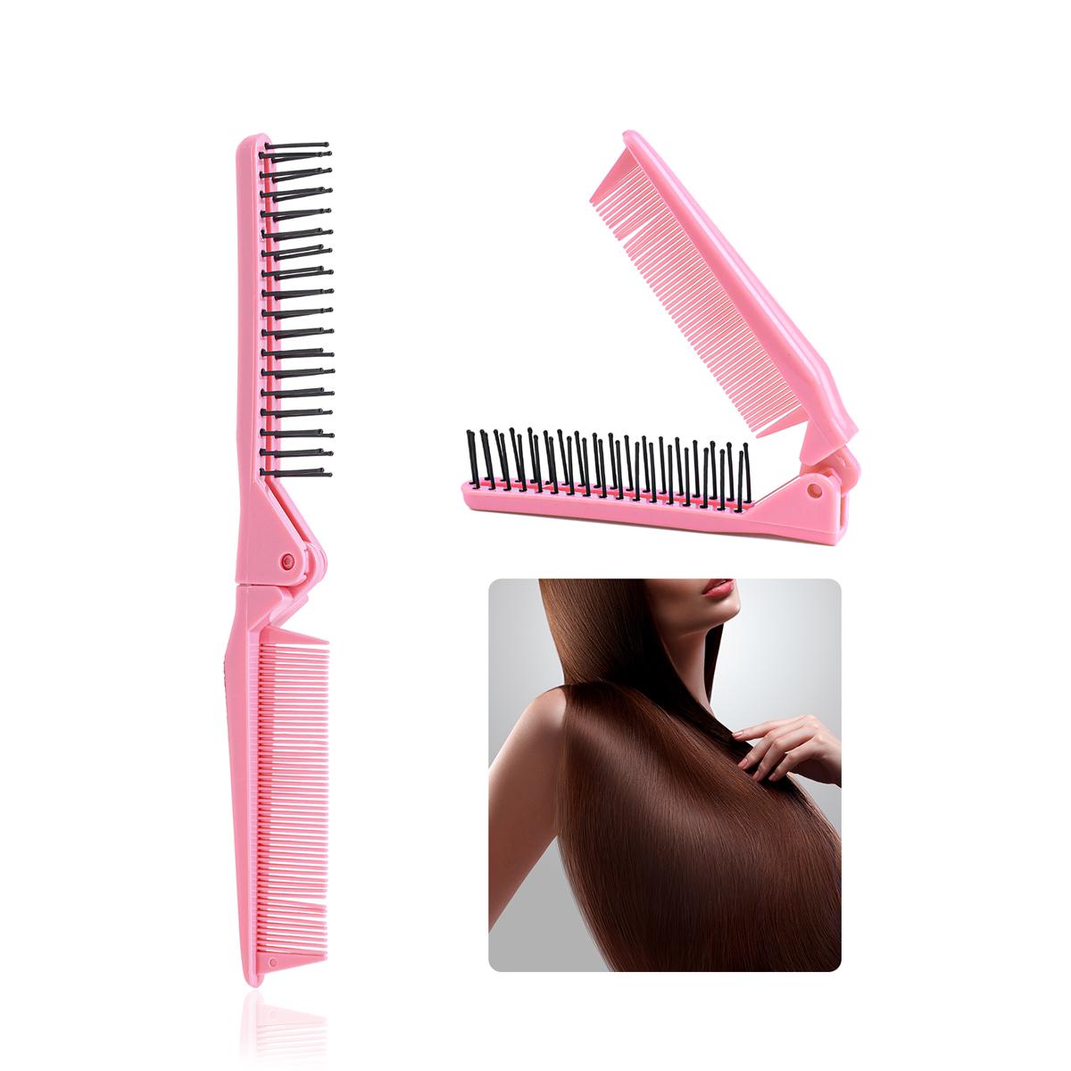 

Складные карманные расчески Monja, портативные дорожные розовые массажные щетки для волос, антистатические расчески, салонные парикмахерские инструменты для дома, сделай сам, инструменты для укладки