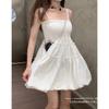 Spice Girl Suspender Dress Women's Early Spring New Item Waist Sweet White First Love Tutu Skirt Skirt