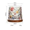 Tumbler Whiskeyglass med Sokkel Krystall Whiskeyglass Roterende Spinnende Vin Cognacglass Kopp Drikkeglass til Bar Hjem