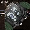 Sanda Men's Waterproof Digital Sports Watch - Luminous Square Outdoor Fashion Watch for Students